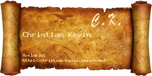 Christian Kevin névjegykártya
